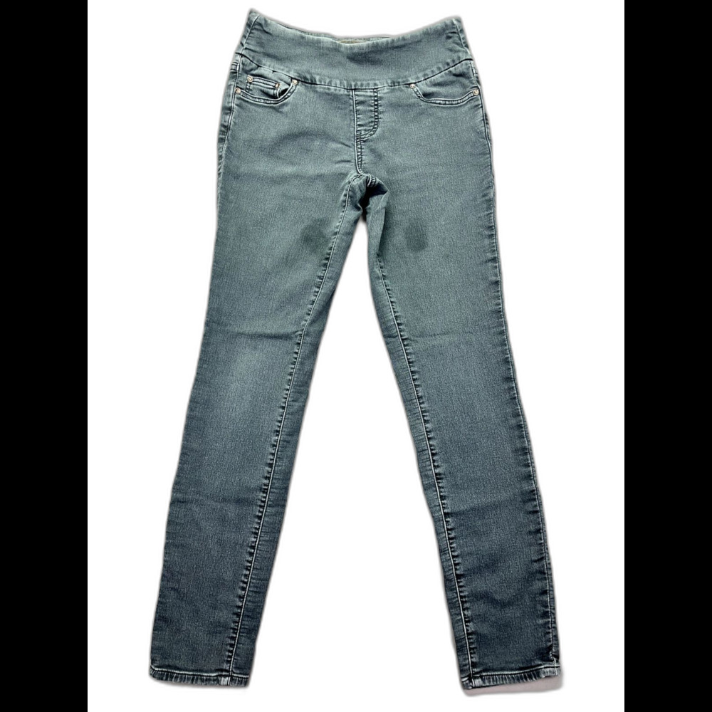 Womens Jag Jeans PULL ON High Rise Skinny Jeggings Blue‎ Grey Jeans 4/27 STRETCH